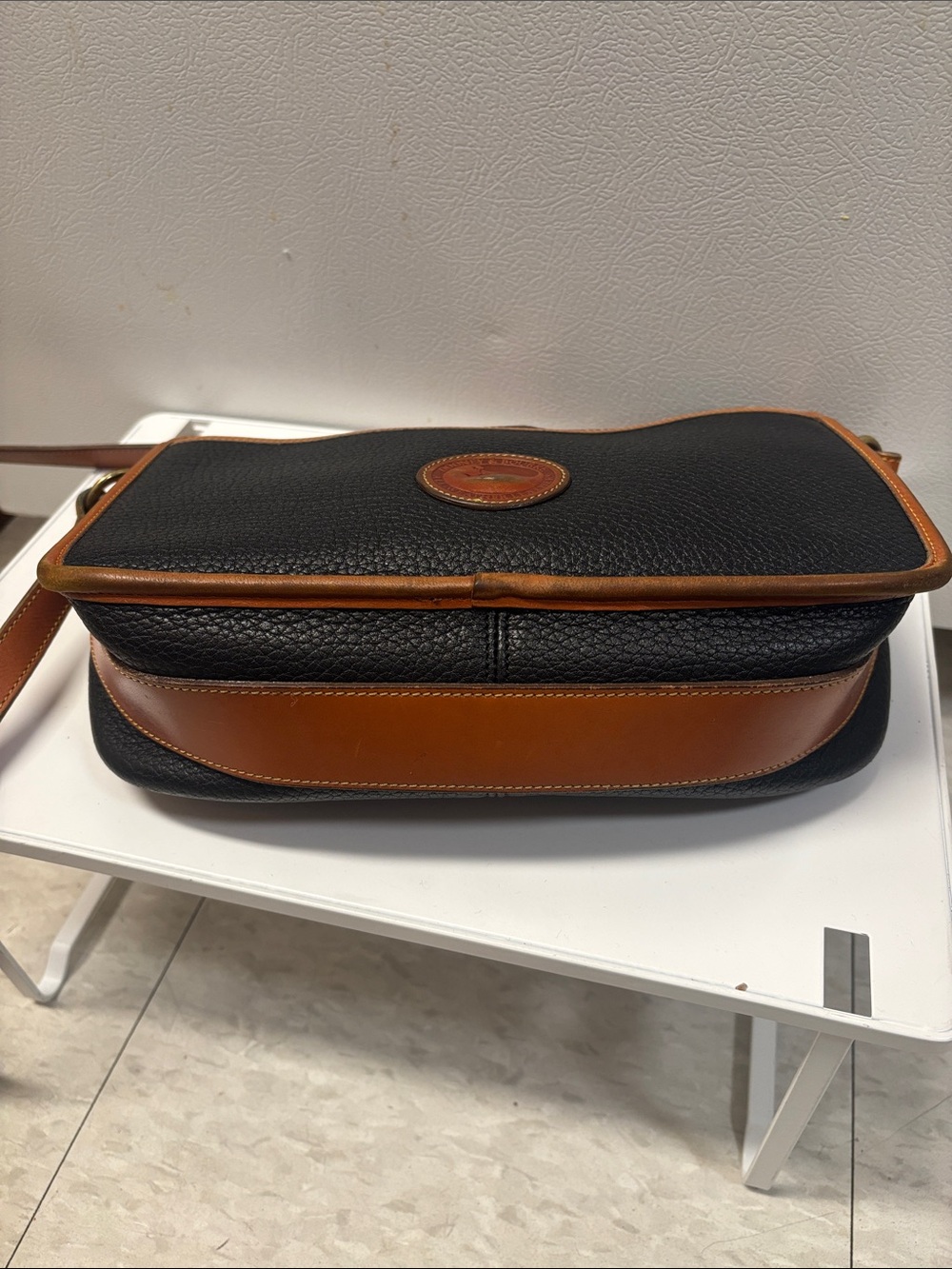 Dooney & Bourke Vintage Brown Leather Flap Crossbody Shoulder Bag - Picture 12 of 12